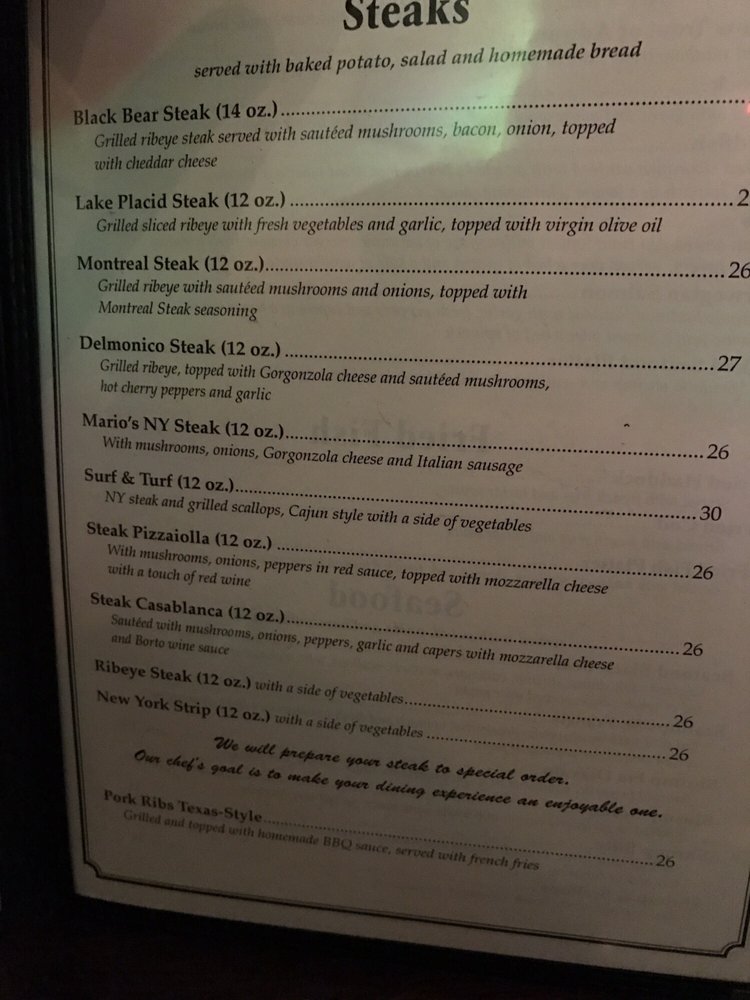 Black Bear Restaurant Menu - Image 5