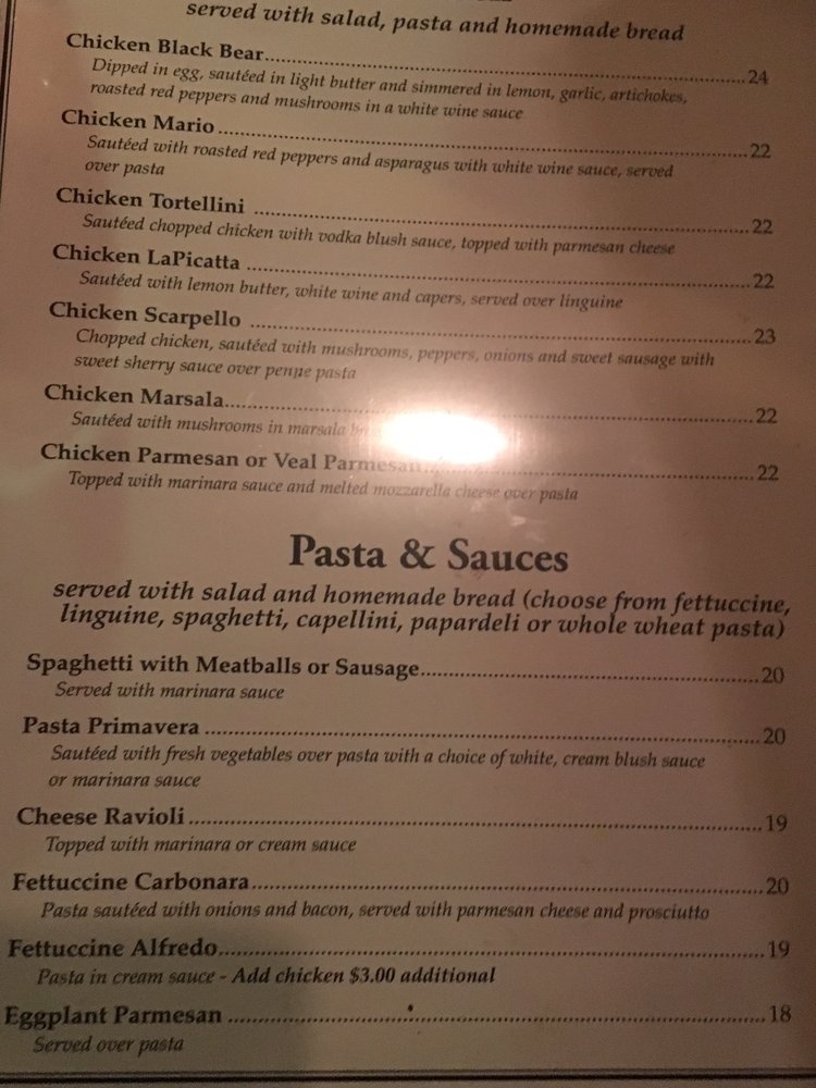 Black Bear Restaurant Menu - Image 9